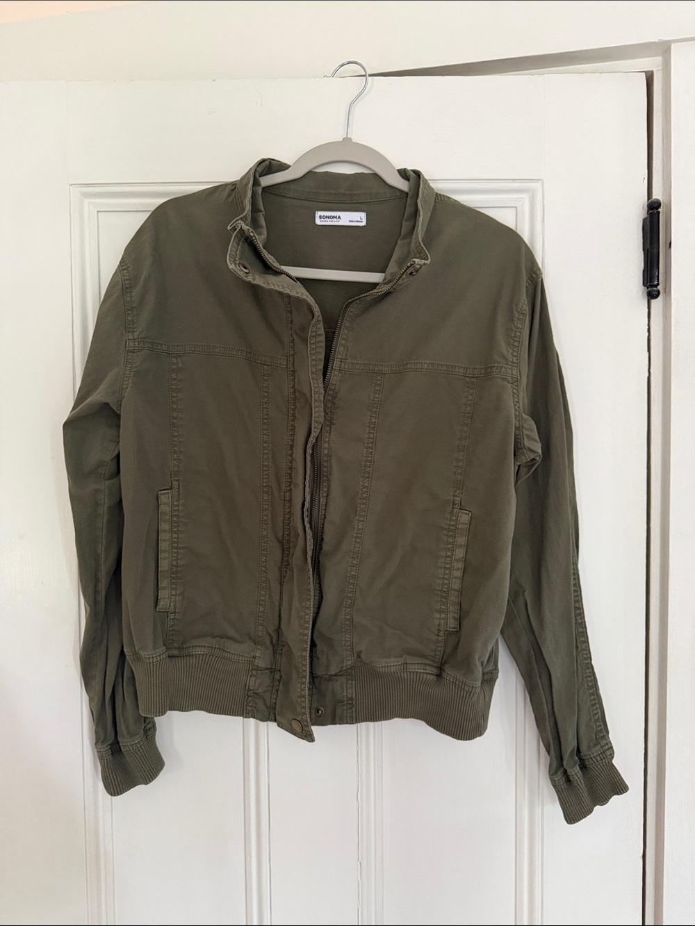 Sonoma Olive Green Utility Bomber Jacket